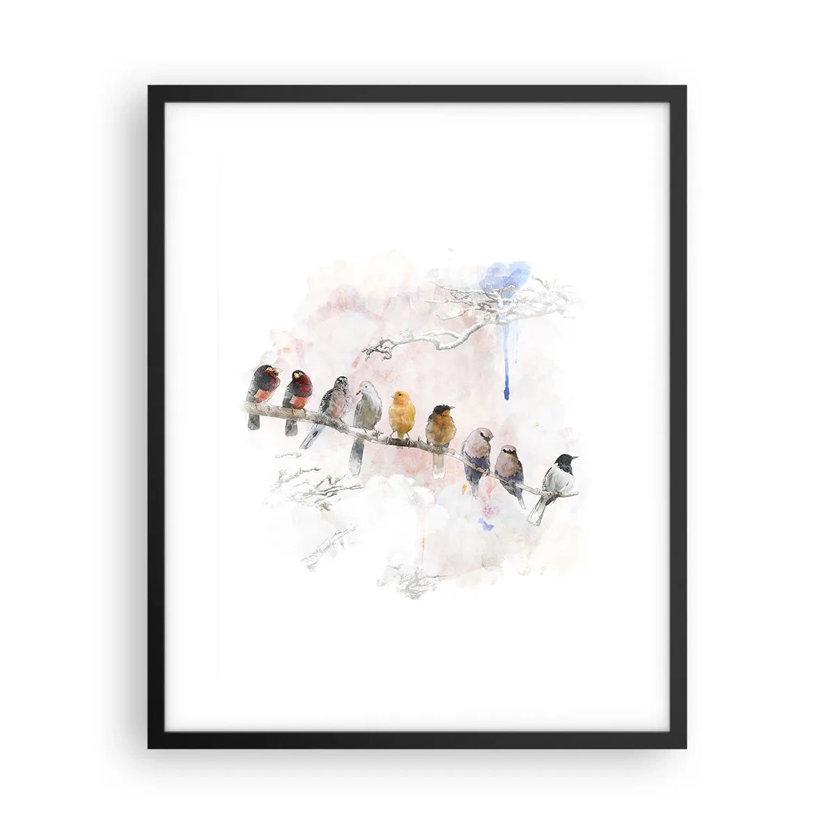 Affisch i svart ram - Bevingat möte - 40x50 cm