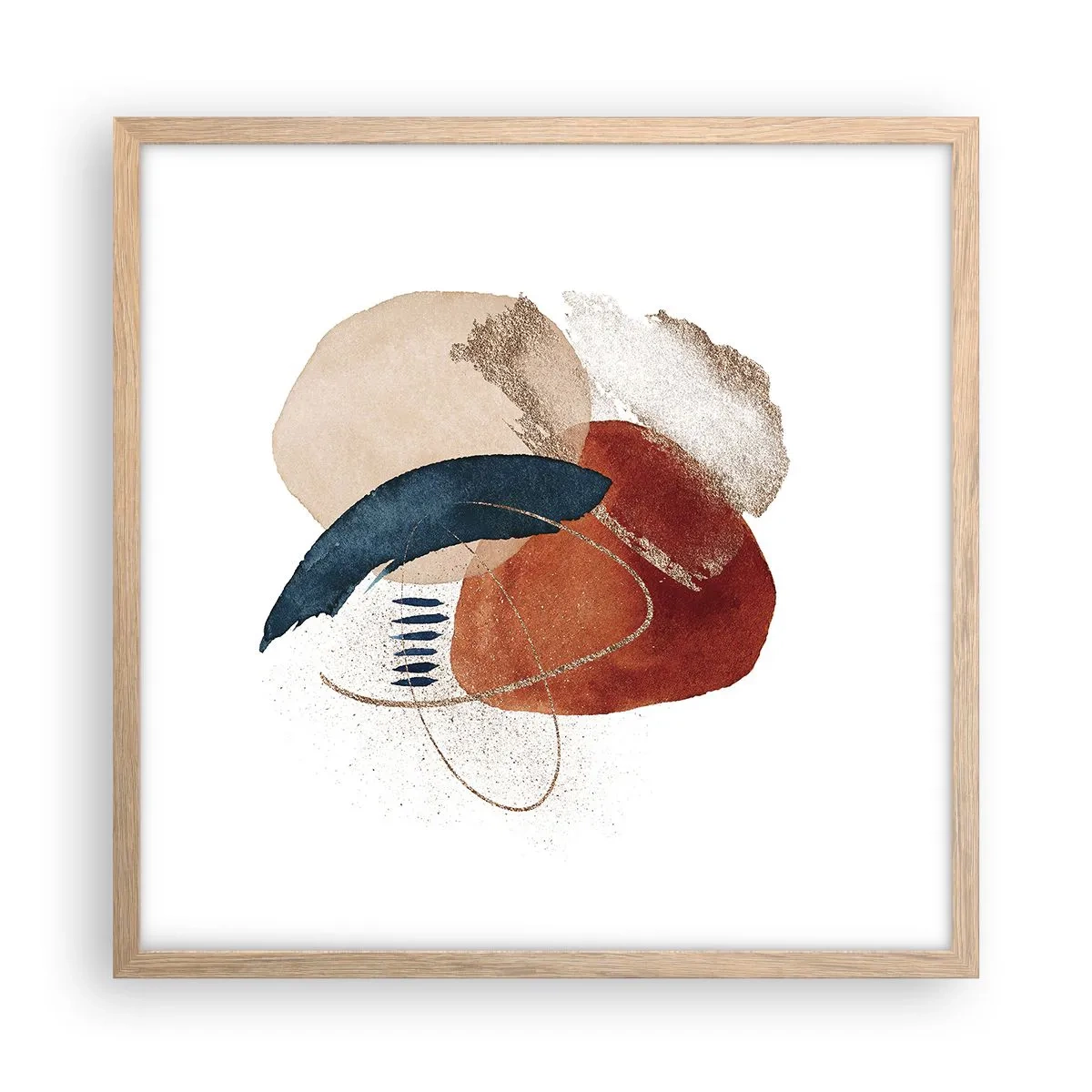 Affisch i ram av ljusek - Oval komposition - 50x50 cm