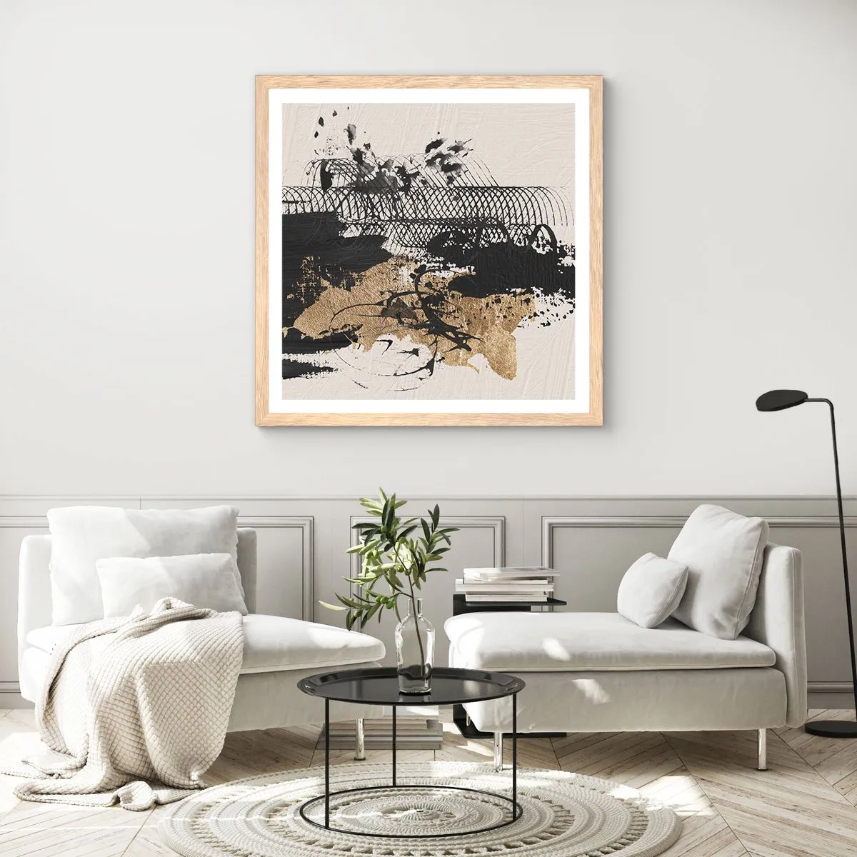 Affisch i ram av ljusek - Komposition med passion - 50x50 cm