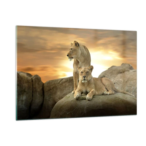 Glastavla - Bild på glas - Kungligt majestät - 120x80 cm