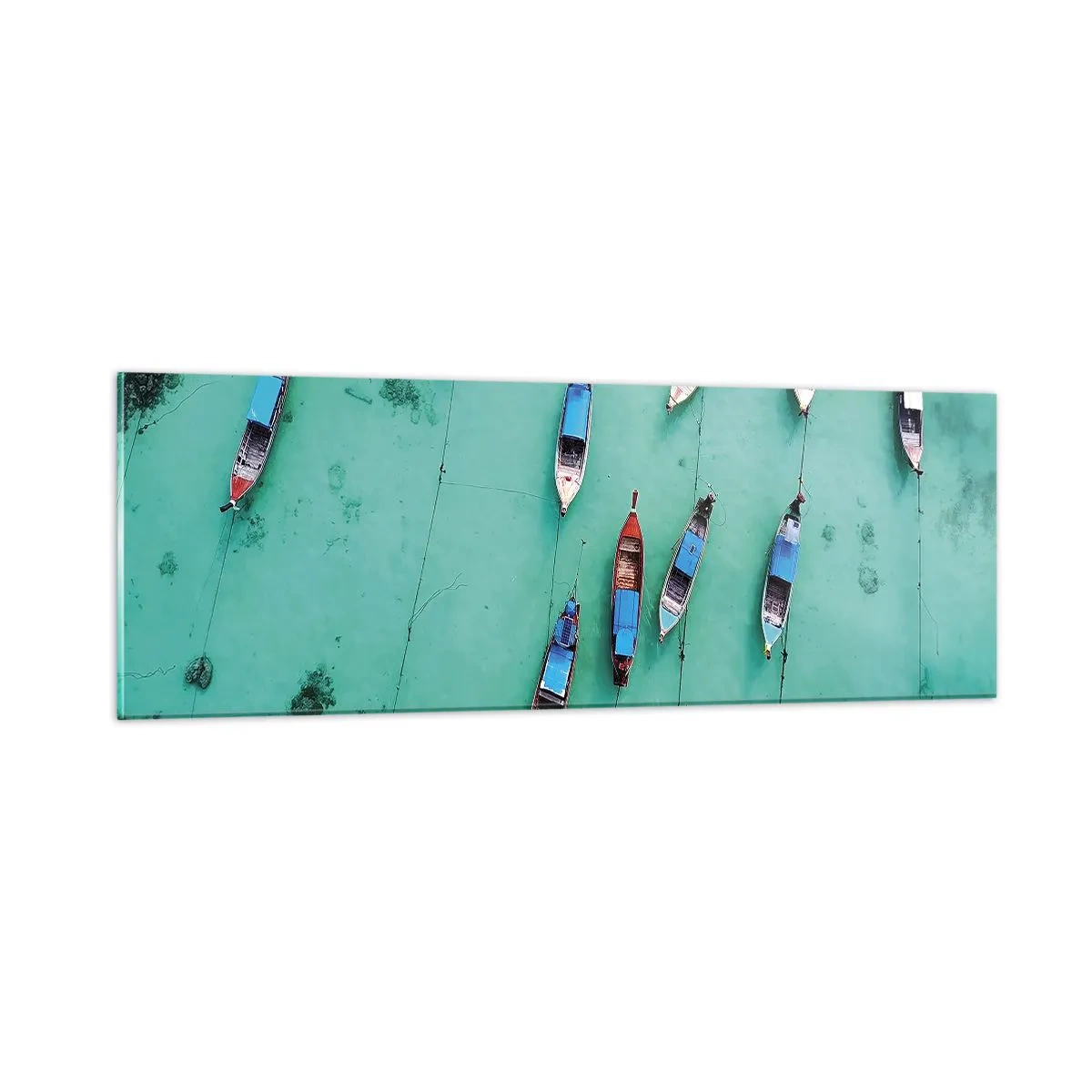 Glastavla - Bild på glas - Under en glad väntan - 90x30 cm