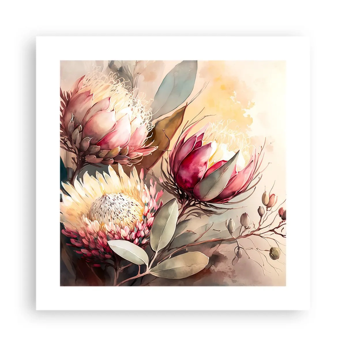 Affisch - Från profil och en face - 40x40 cm