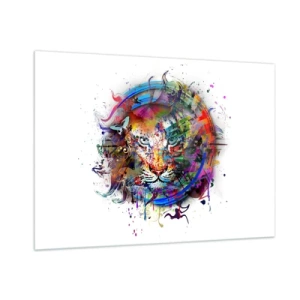Glastavla - Bild på glas - Lurar bakom regnbågen - 100x70 cm