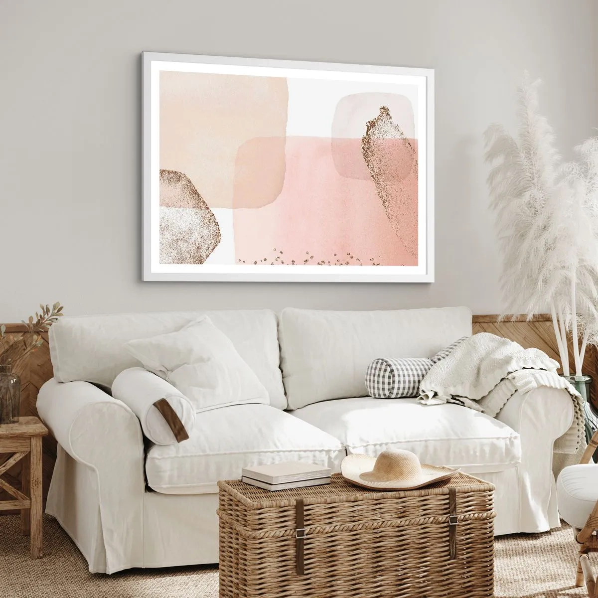 Affisch i vit ram - Titta genom färgen - 100x70 cm