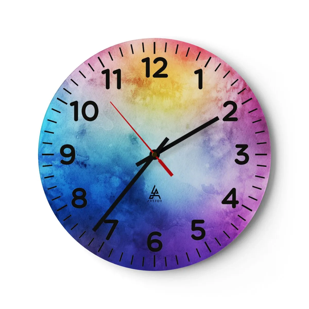 Väggklocka - Klocka på glas - Nästan i sjunde himlen - 30x30 cm