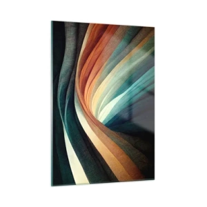 Glastavla - Bild på glas - Vävd av färger - 50x70 cm