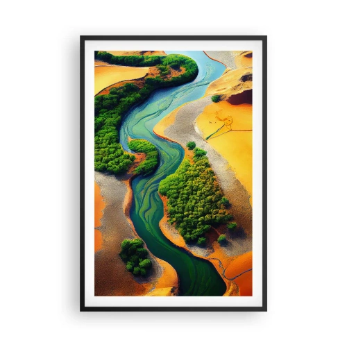 Affisch i svart ram - Livgivande flod - 61x91 cm