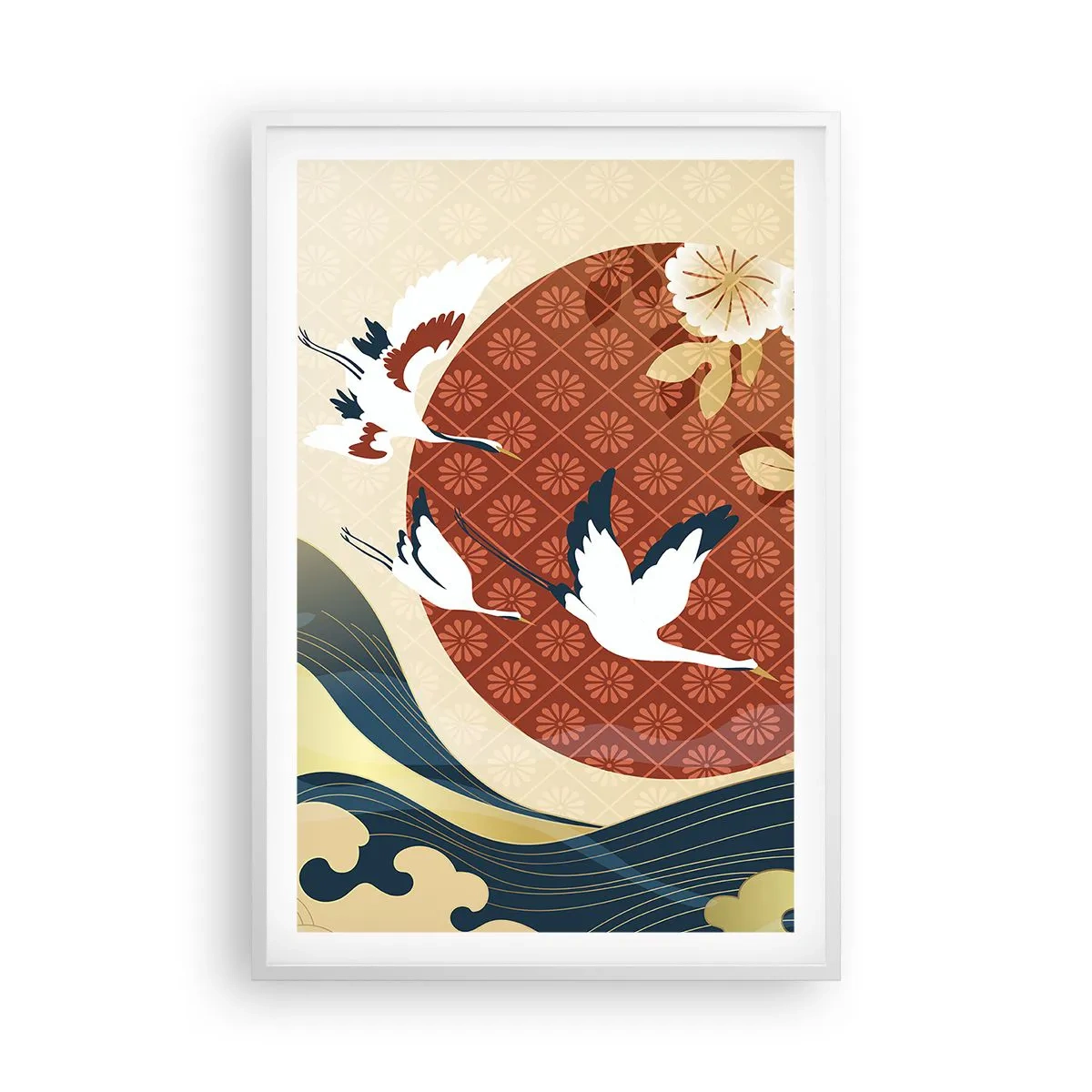 Affisch i vit ram - Japansk saga - 61x91 cm