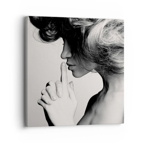 Canvastavla - Bild på duk - Lyssnar på sig själv - 30x30 cm