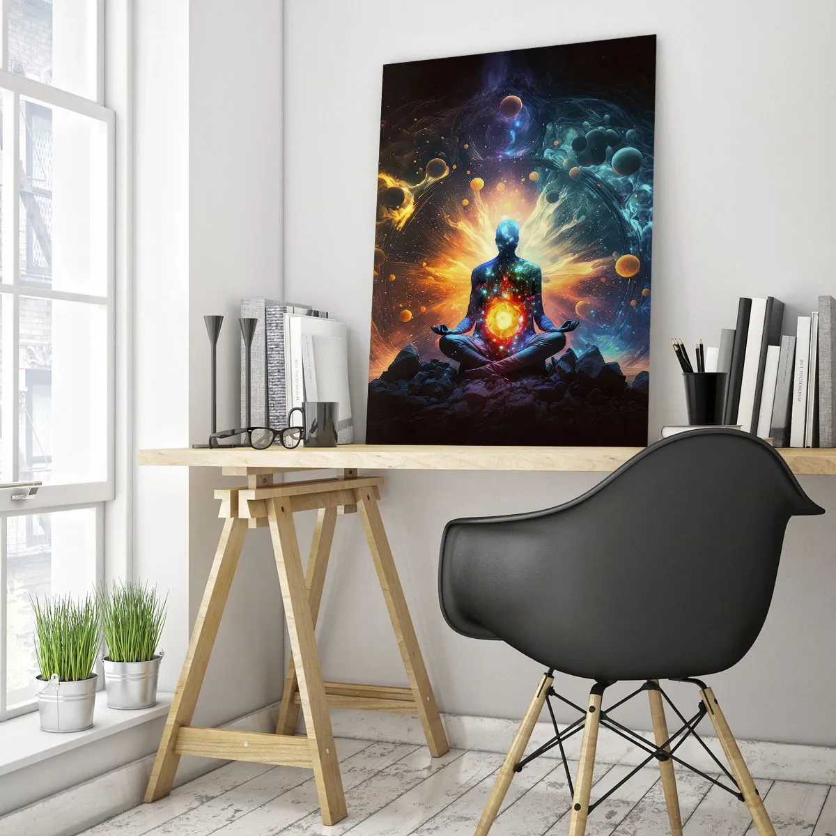 Glastavla - Bild på glas - Kosmisk stillhet - 70x100 cm