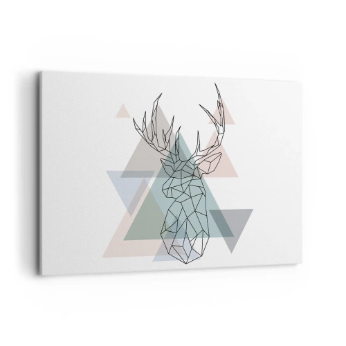 Canvastavla - Bild på duk - I en geometrisk skog - 120x80 cm