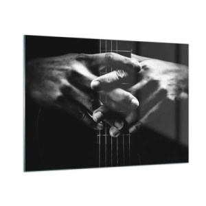 Glastavla - Bild på glas - Artistens bön - 100x70 cm