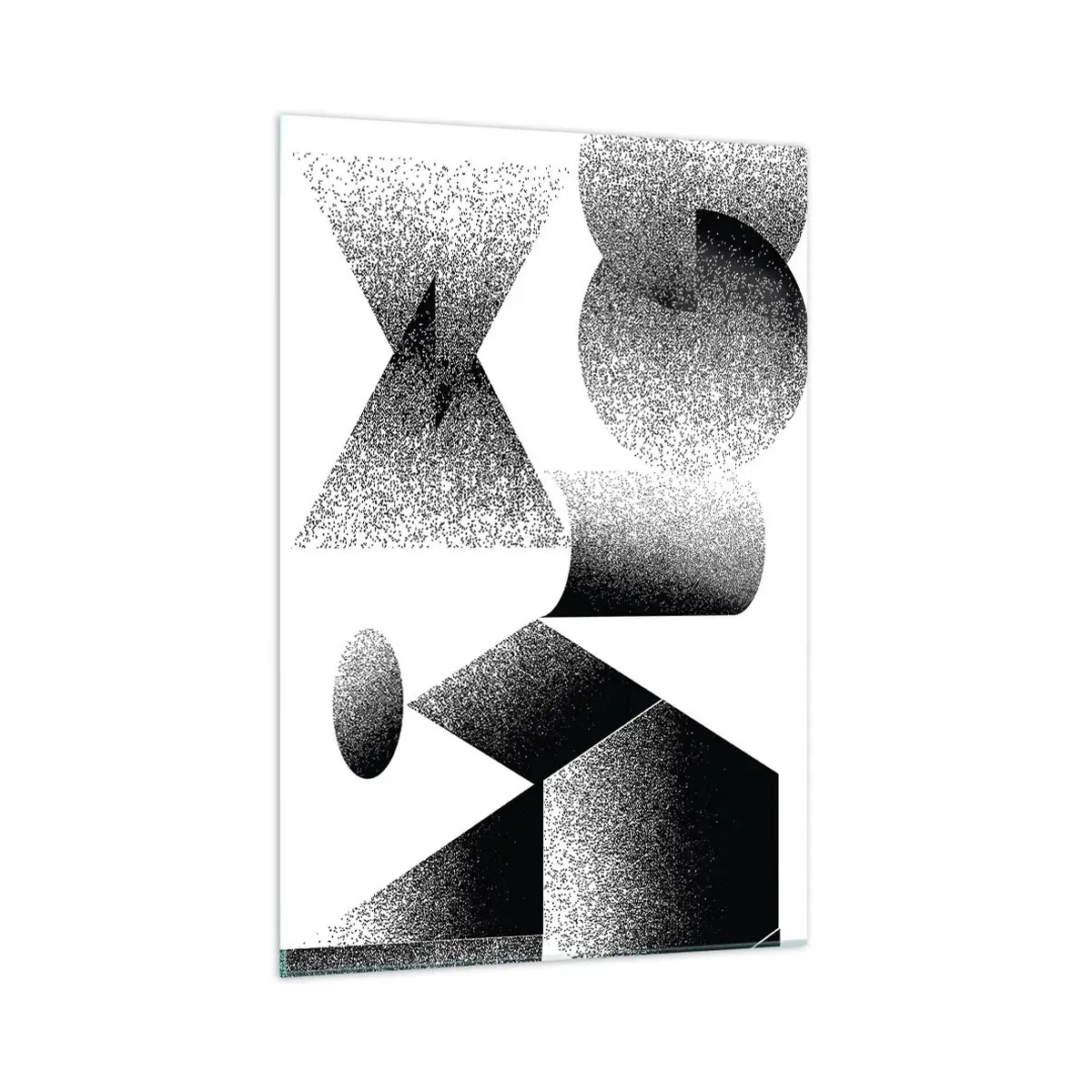 Glastavla - Bild på glas - Vinklar och ovaler - 70x100 cm