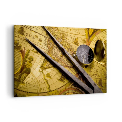 Canvastavla - Bild på duk - Var är skatterna? - 100x70 cm