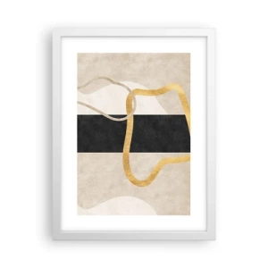 Affisch i vit ram - Slingrande former - 30x40 cm