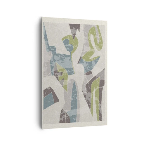 Canvastavla - Bild på duk - Komposition bakom glas - 80x120 cm