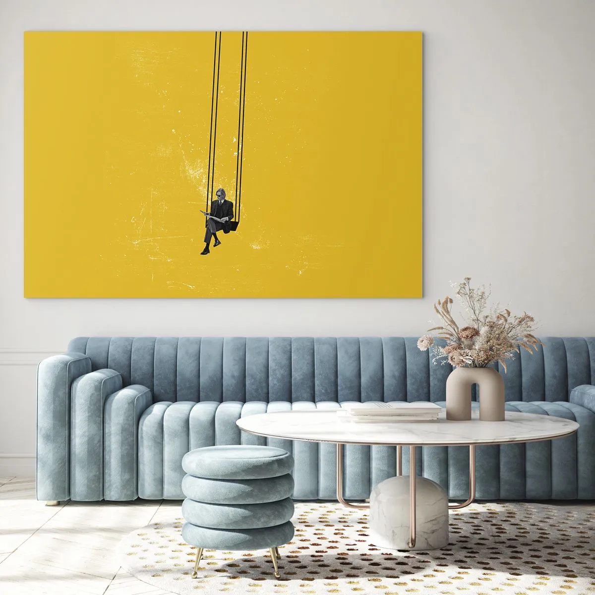 Glastavla - Bild på glas - En dag som alla andra - 120x80 cm