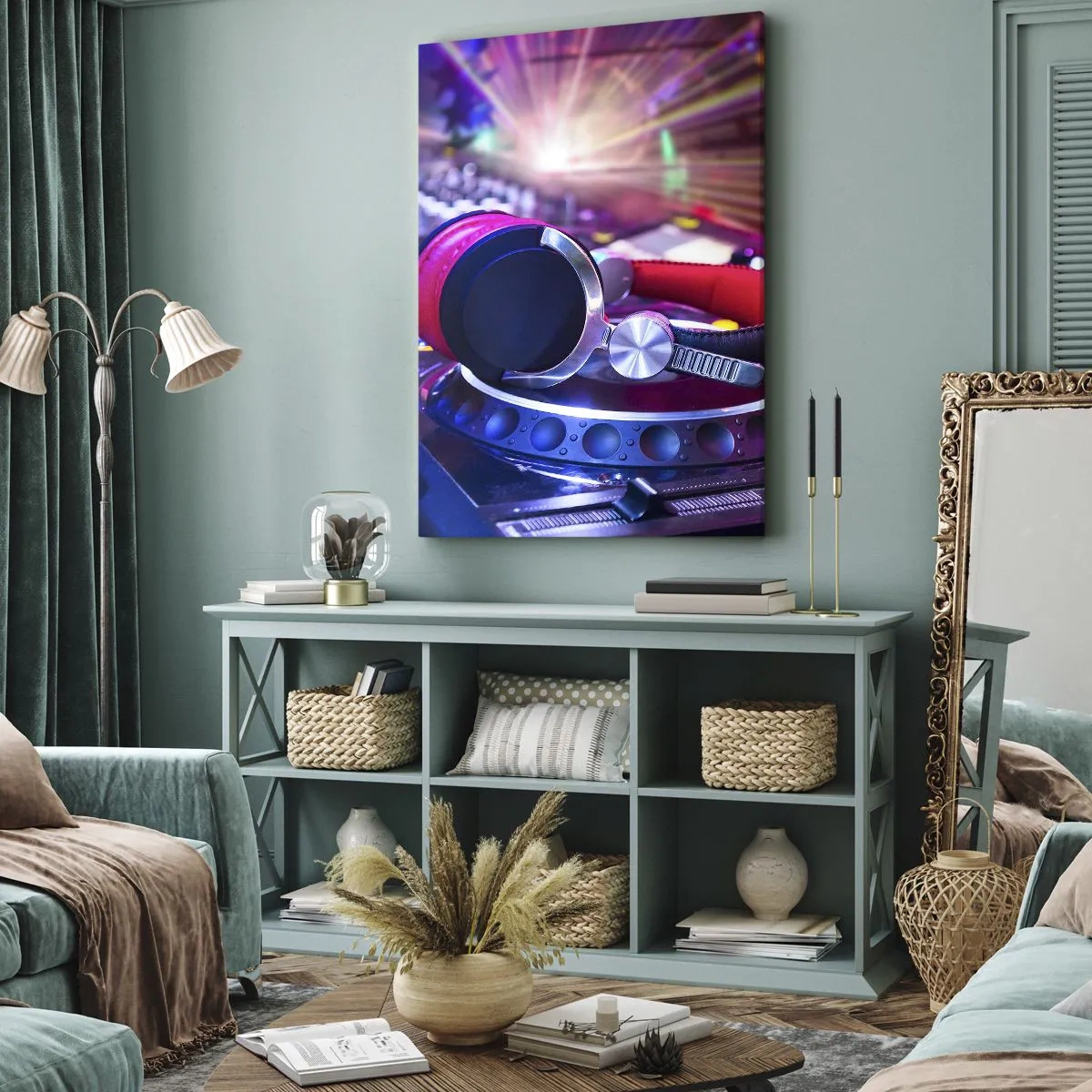 Canvastavla - Bild på duk - Låt partyt börja - 80x120 cm