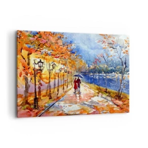 Canvastavla - Bild på duk - Tillsammans mot tidens gräns - 100x70 cm