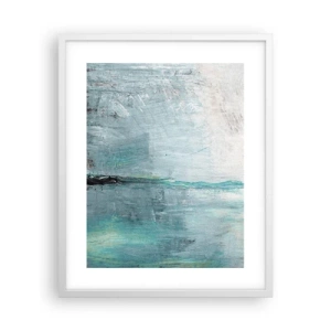 Affisch i vit ram - Horisontellt i blått - 40x50 cm