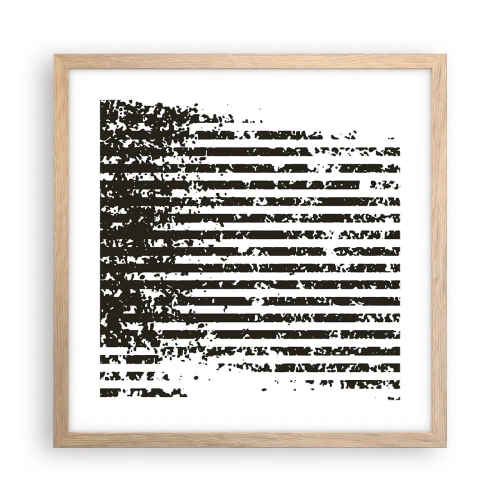 Affisch i ram av ljusek - Rytm och brus - 40x40 cm