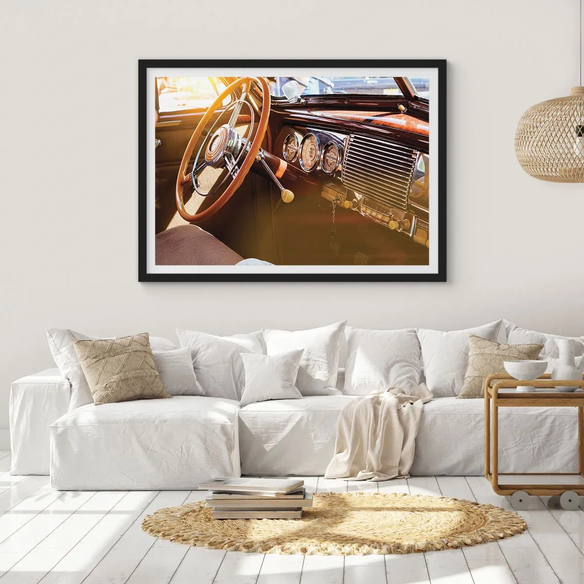 Affisch i svart ram - Smak av lyx från det förflutna - 40x30 cm