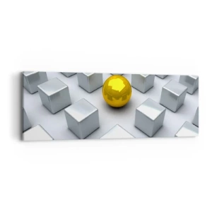 Canvastavla - Bild på duk - Varför jag? Geometrisk komposition - 90x30 cm