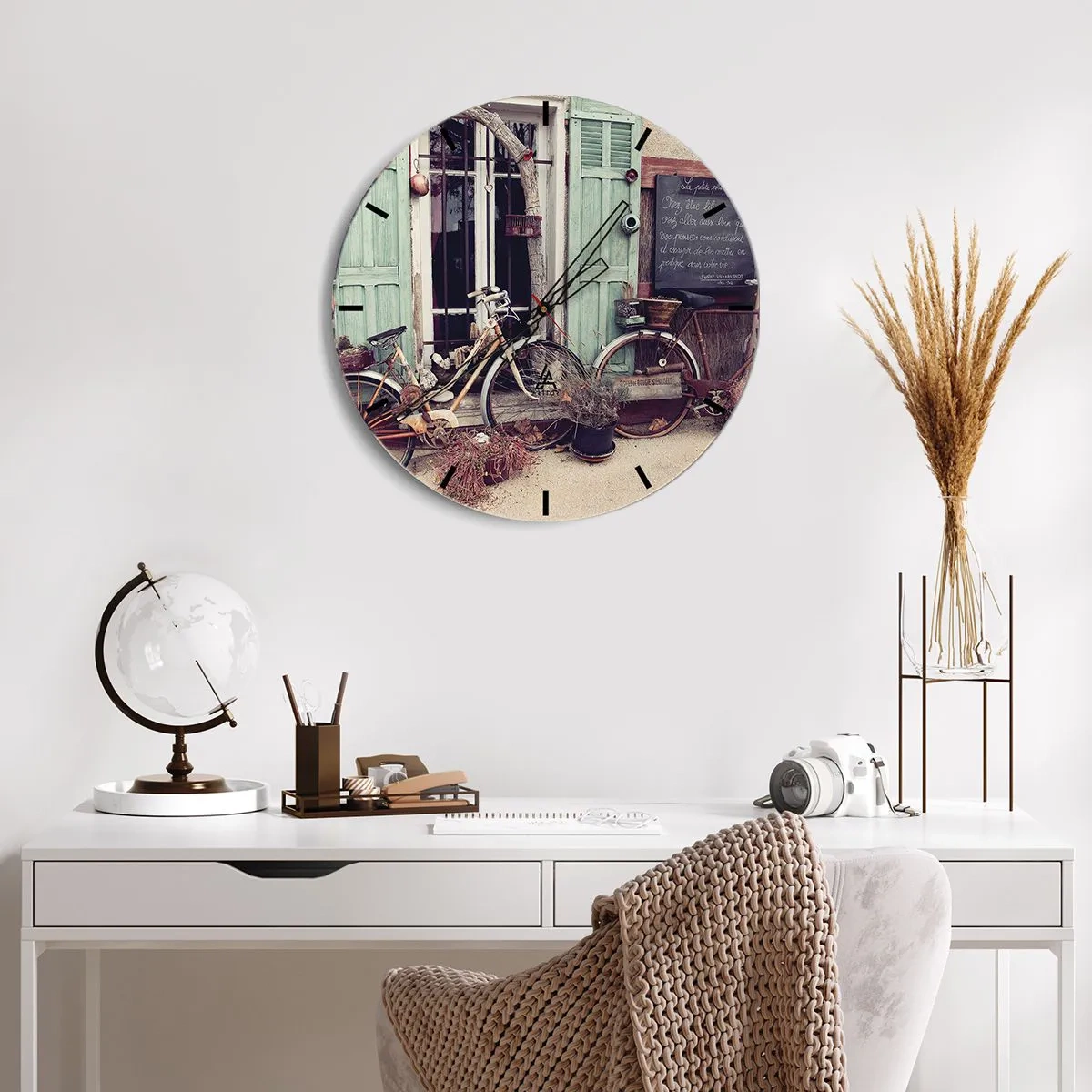 Väggklocka - Klocka på glas - Länge leve provinsen - 30x30 cm