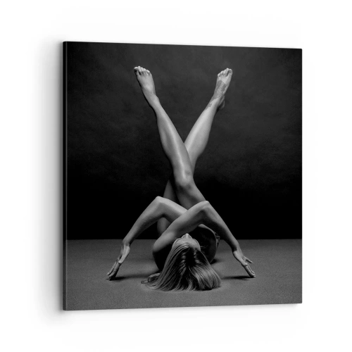 Canvastavla - Bild på duk - Nakenhetens geometri - 70x70 cm