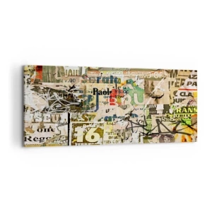 Canvastavla - Bild på duk - Oj, det händer saker och ting - 120x50 cm