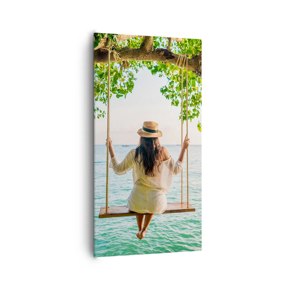 Canvastavla - Bild på duk - Livet är vackert - 65x120 cm