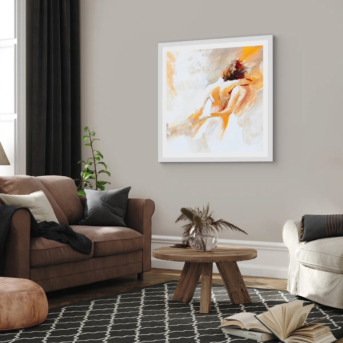 Affisch i vit ram - I närhetens himmel - 60x60 cm