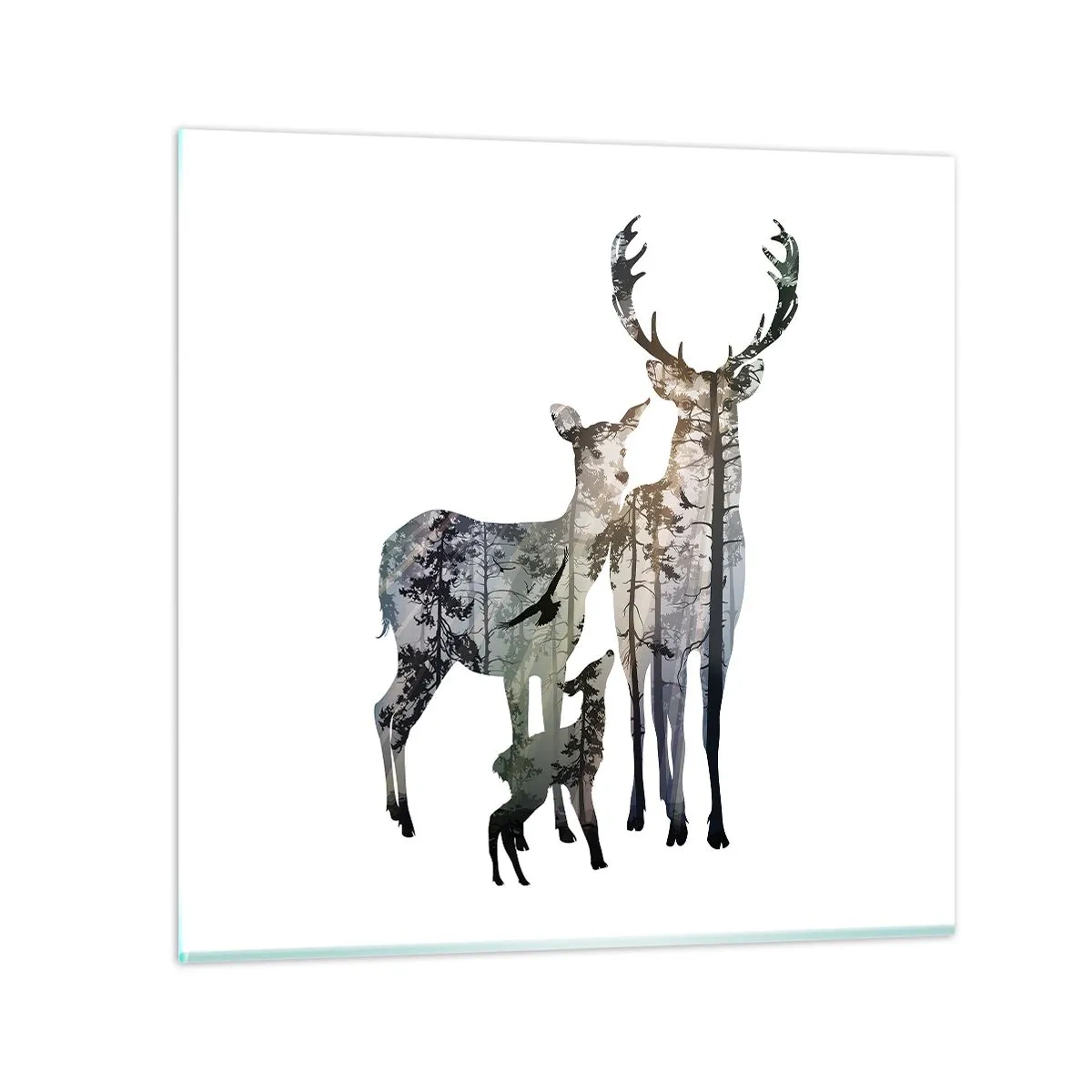 Glastavla - Bild på glas - Familjefoto - 70x70 cm