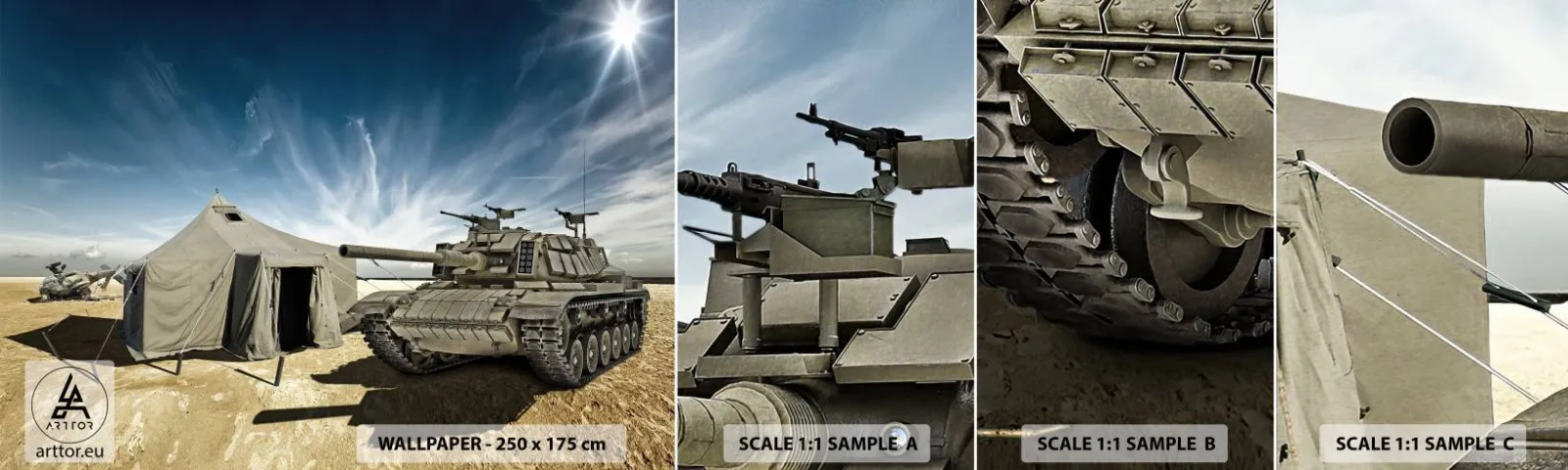 Fototapet Prov Standard Eco - Militär dröm - Militär, Armé, Tank - 100x30 cm