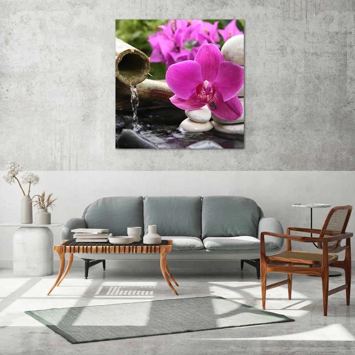 Glastavla - Bild på glas - Så kopplar du av - 60x60 cm