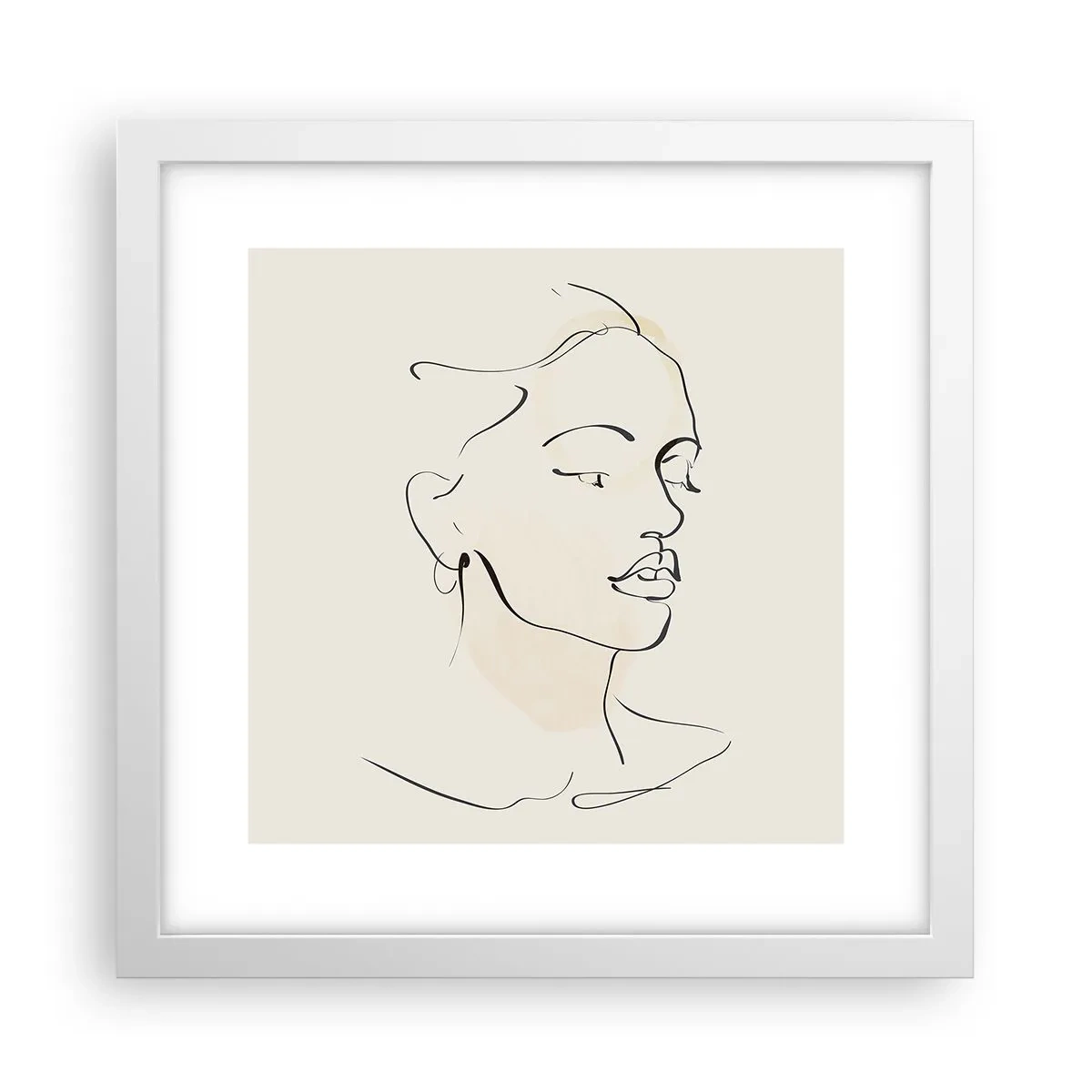 Affisch i vit ram - Säkra drag - 30x30 cm