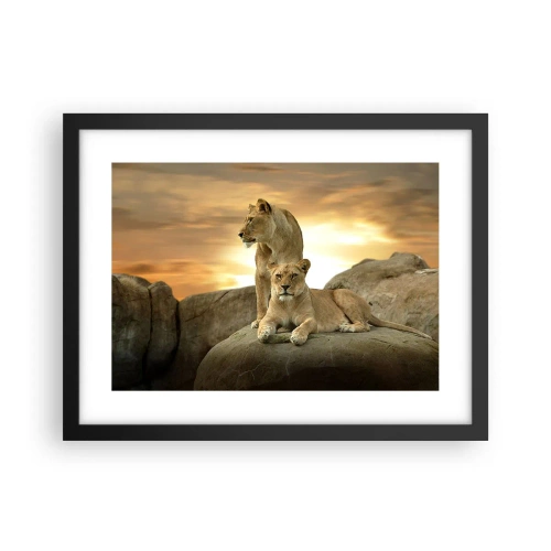 Affisch i svart ram - Kungligt majestät - 40x30 cm
