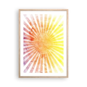 Affisch i ram av ljusek - Solupp- och nedgångar - 50x70 cm