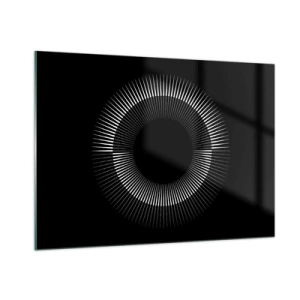 Glastavla - Bild på glas - Svart sol - 100x70 cm