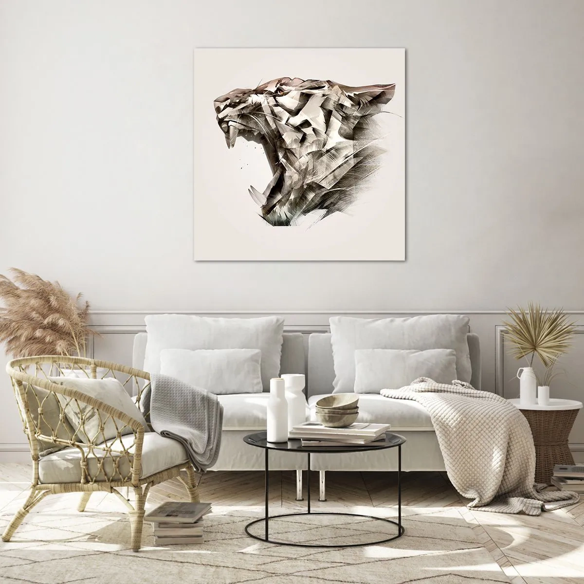 Glastavla - Bild på glas - Nu vet du vem som styr - 40x40 cm