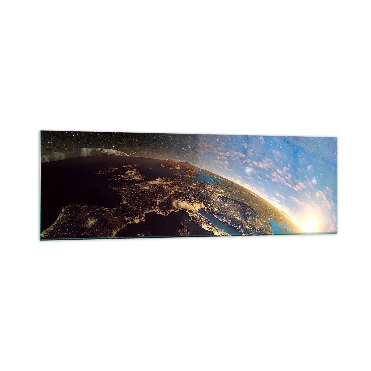 Glastavla - Bild på glas - Låt oss titta på varandra på avstånd - 160x50 cm