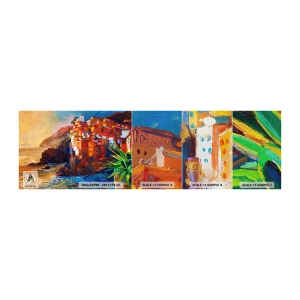 Provbit av fototapet Premium Canvas - Italiensk stämning - Landskap, Arkitektur, Havskusten - 100x30 cm