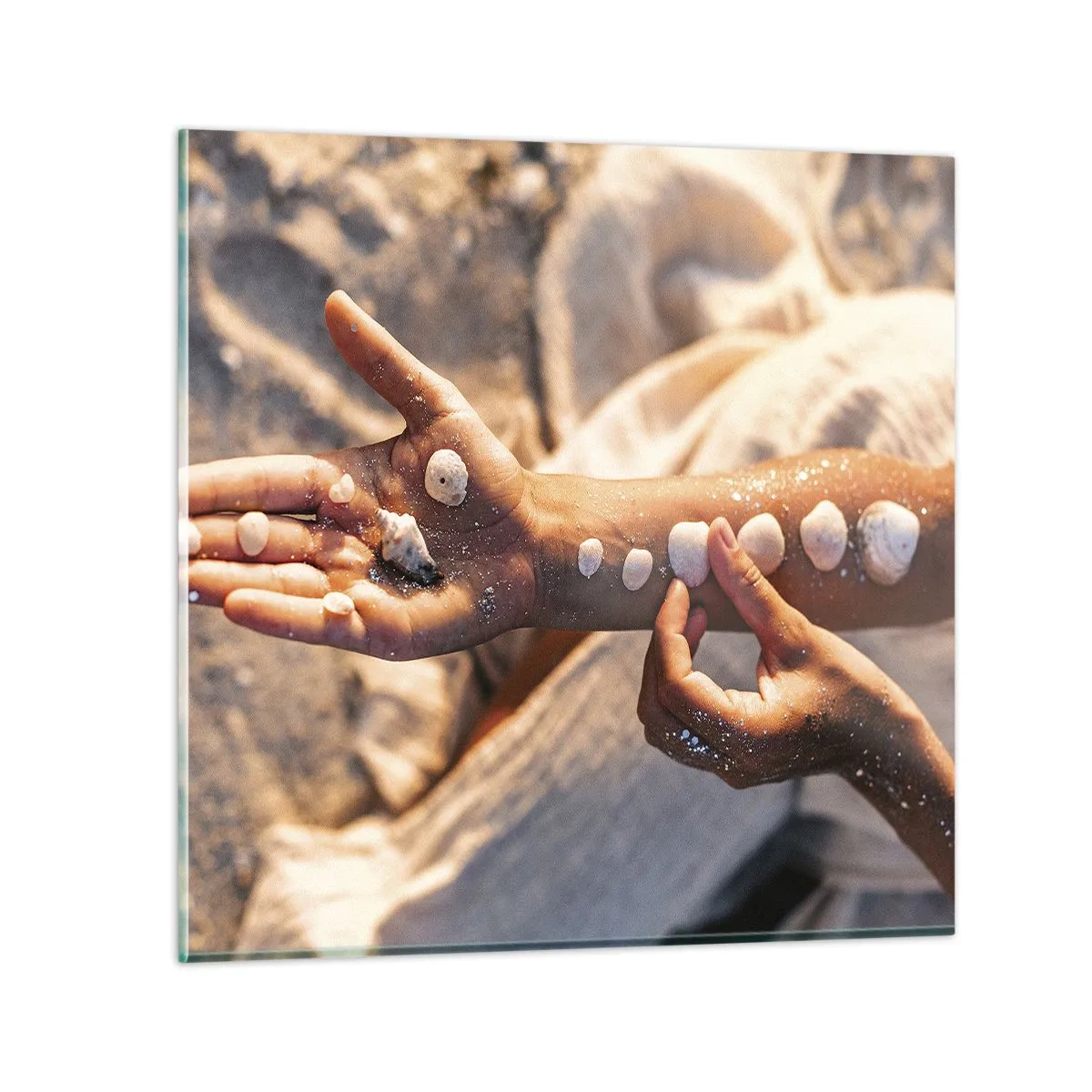 Glastavla - Bild på glas - Skönhet inom handens räckvidd - 30x30 cm