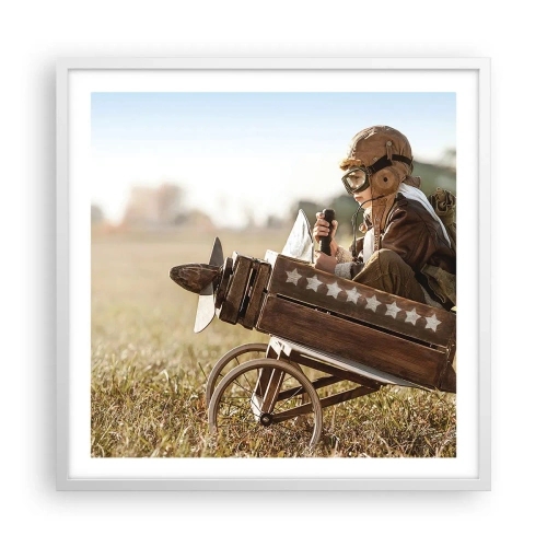 Affisch i vit ram - Stort mot drömmarna - 60x60 cm