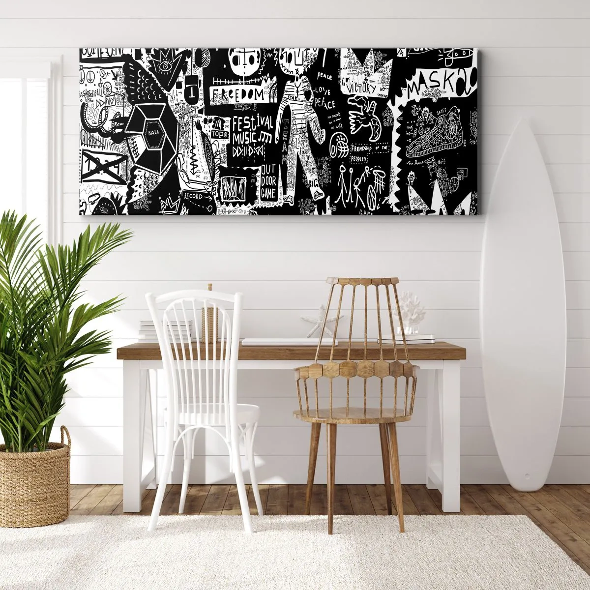 Canvastavla - Bild på duk - Unga själens rättigheter och glädje - 120x50 cm