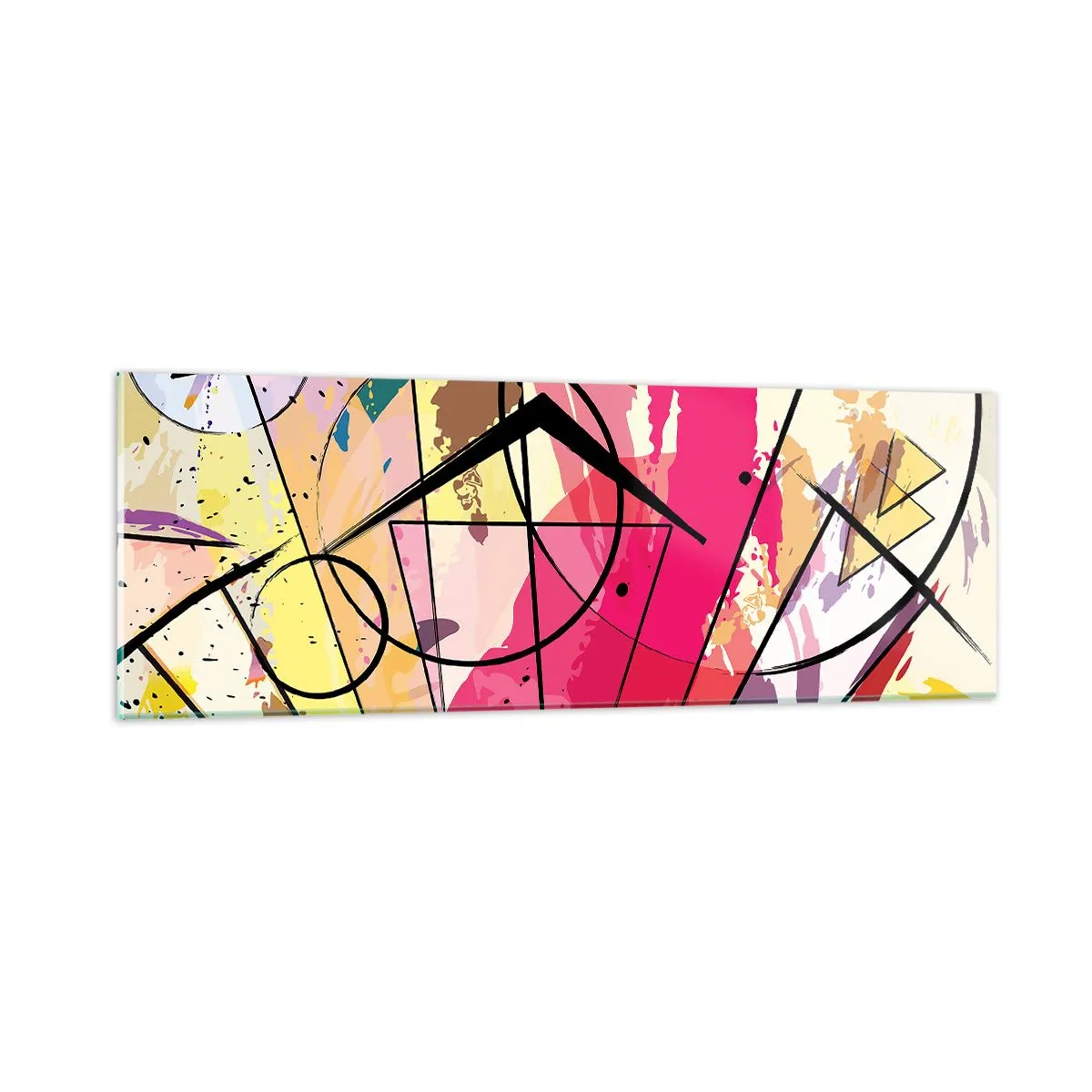 Glastavla - Bild på glas - Explosion  - 90x30 cm