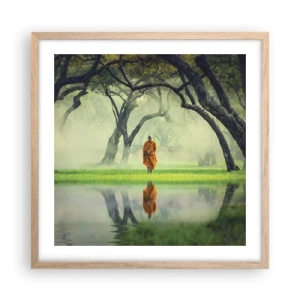 Affisch i ram av ljusek - På väg till upplysningen - 50x50 cm