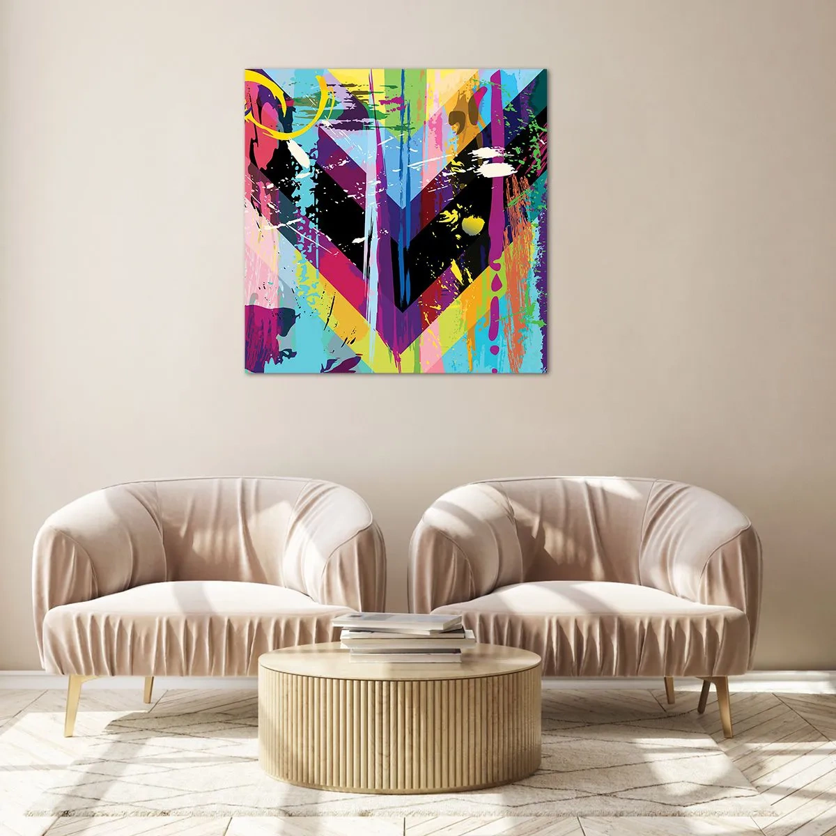 Glastavla - Bild på glas - Uppifrån nedåt - 50x50 cm