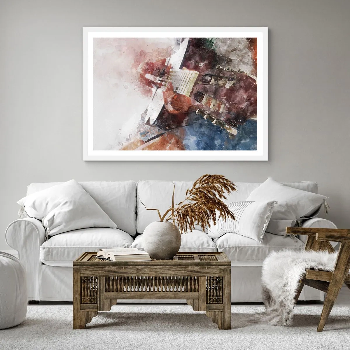 Affisch i vit ram - Vad tycker du om det? - 60x60 cm