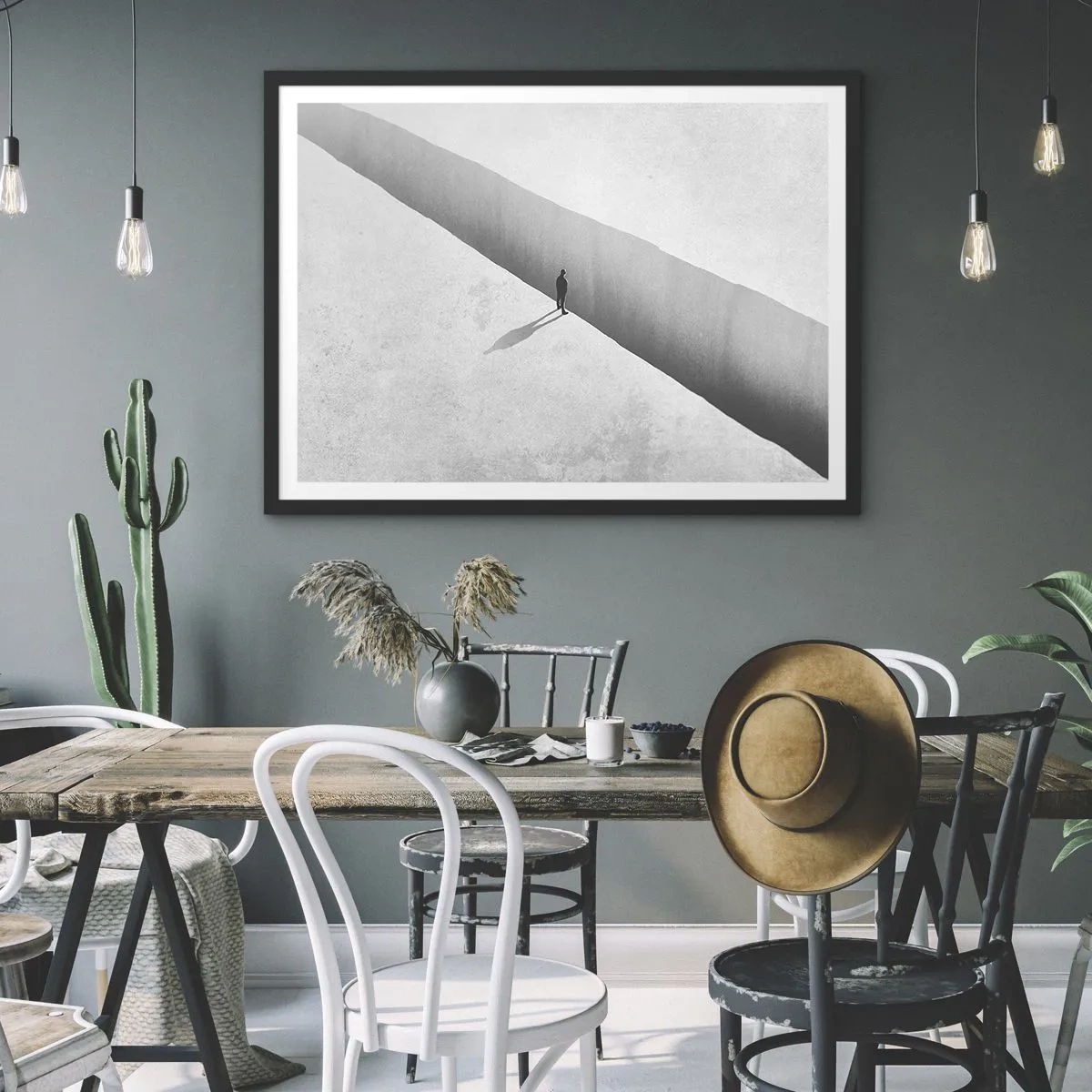 Affisch i svart ram - Tydligt mål - 50x40 cm